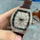 Copy Franck Muller Vanguard V45 Full Diamond Watch Rose Gold Case Brown Leather (3)_th.jpg
